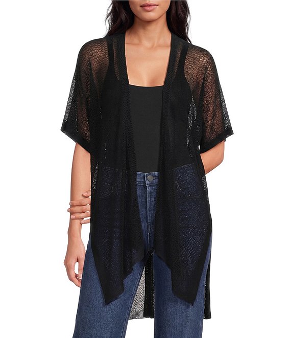 SASSO + SMYTH Open Weave Knit Kimono
