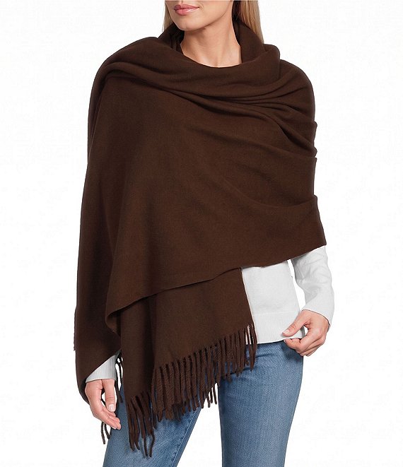 SASSO + SMYTH Oversized Fringe Scarf Wrap