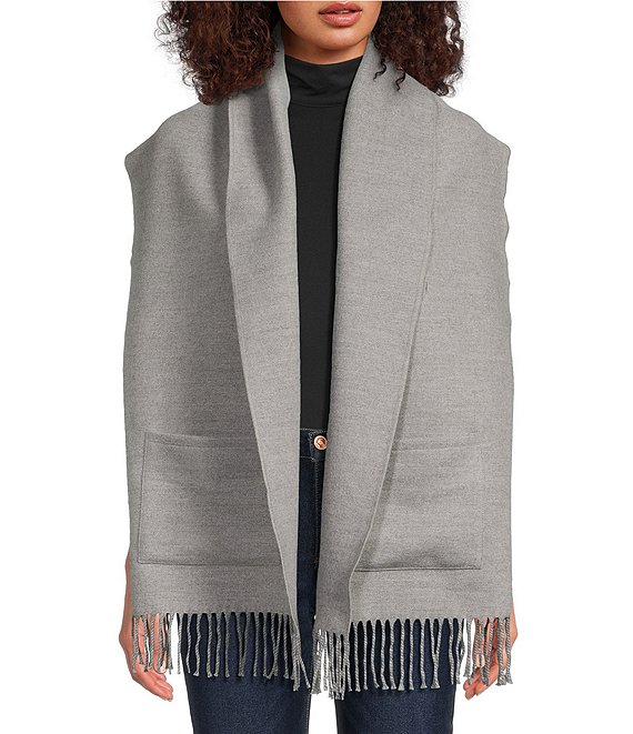SASSO + SMYTH Solid Pocket Scarf Wrap