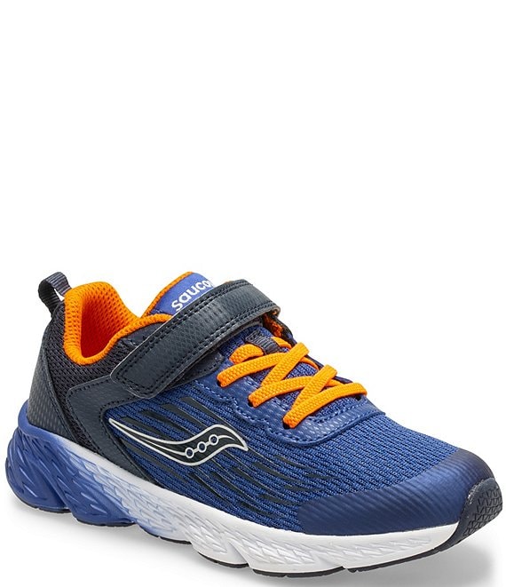 Color:Navy - Image 1 - Boys' Wind Alternative Closure Running Shoes (Youth)