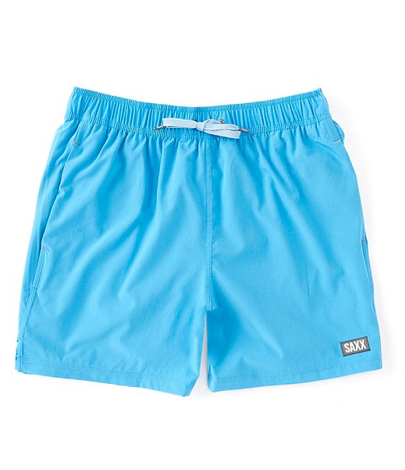 SAXX Oh Buoy Tropical Blue 5#double; Inseam Two-In-One Volley Shorts