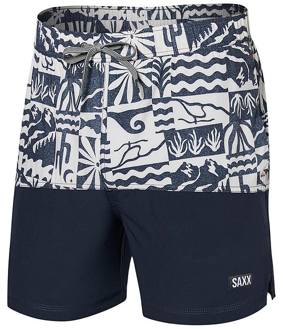 SAXX Oh Buoy Two In One Color Blocked Solid 5 Inseam Swim Trunks Dillard s