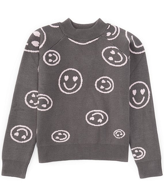 Say What Big Girls 7-16 Long Sleeve Jacquard Printed Sweater | Dillard's