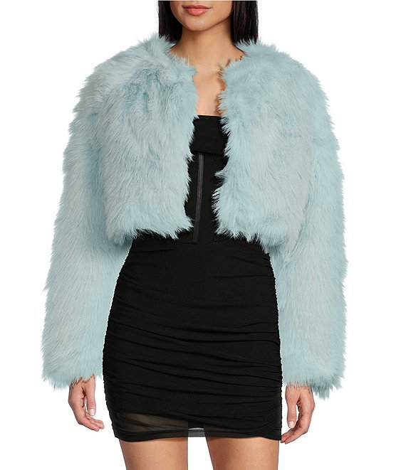 Say What Long Sleeve Faux Fur Jacket L