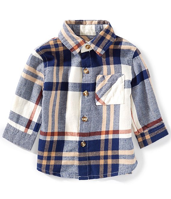 Scene&Heard Baby Boys Woven Plaid Button Front Shirt