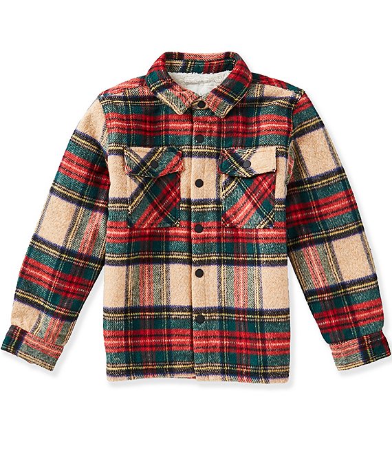 Scene&Heard Big Boys Plaid Sherpa Lined Shacket