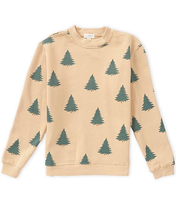 Scene&Heard Big Boys Tree Print Long Sleeve Pullover Sweatshirt