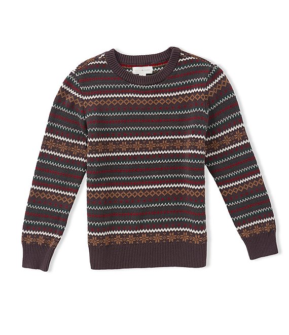 Scene&Heard Little Boys Fair Isle Long Sleeve Pullover Sweater