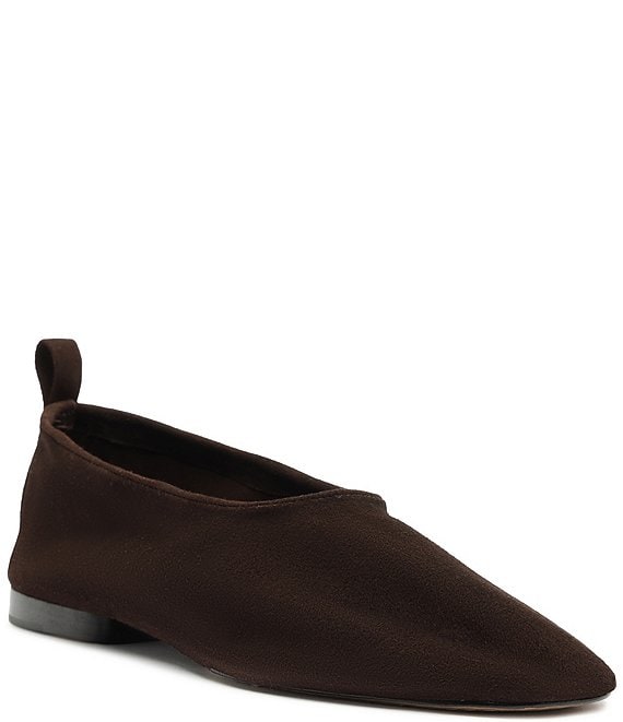 Schutz Hadley High Vamp Suede Ballet Flats