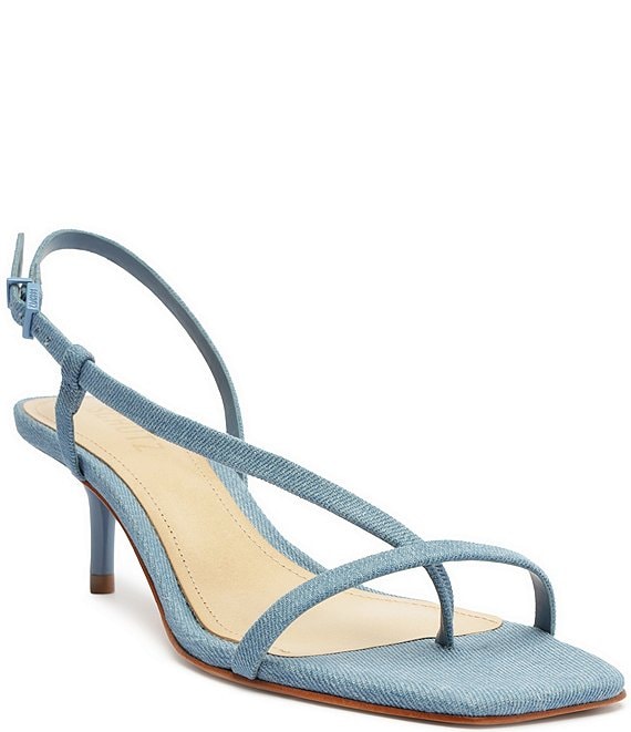 Schutz Heloise Denim Slingback Thong Sandals Dillard s