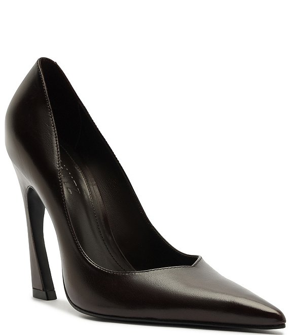 Schutz Lexi Leather Pointed Toe Pumps