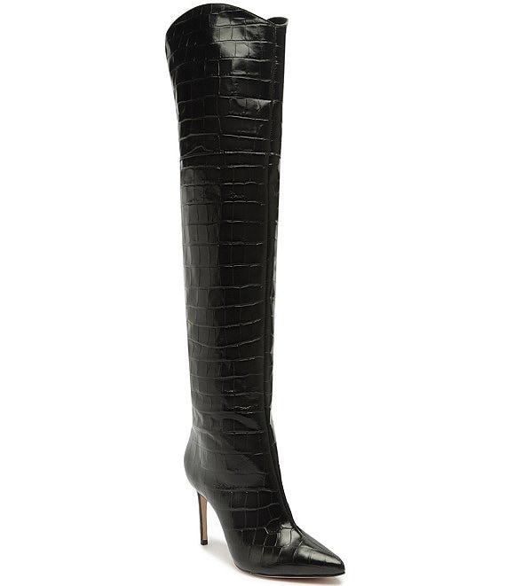 Over the knee outlet leather stiletto boots