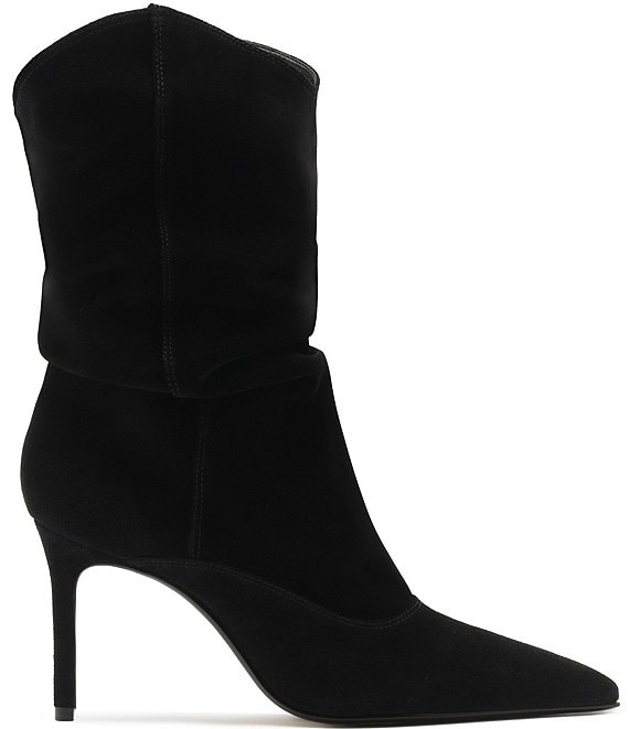 Schutz Maryana Slouch Suede Pointed Toe Boots | Dillard's