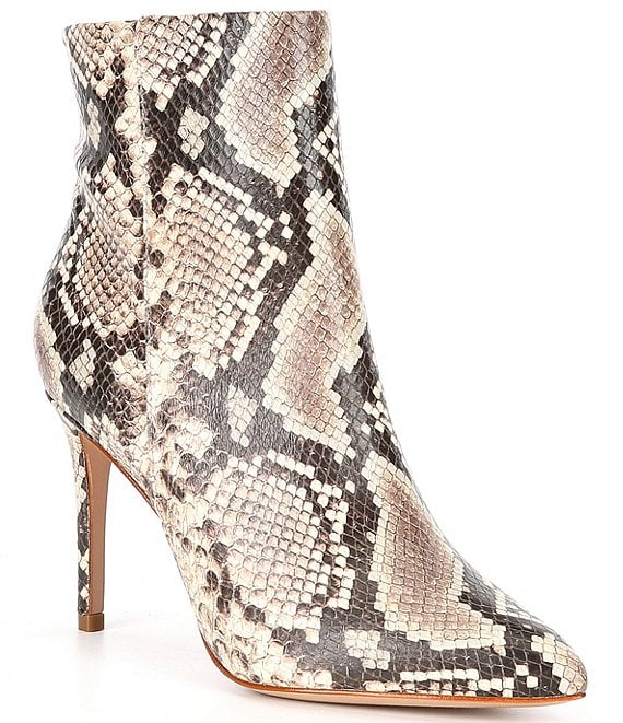 Snakeskin hot sale stiletto booties