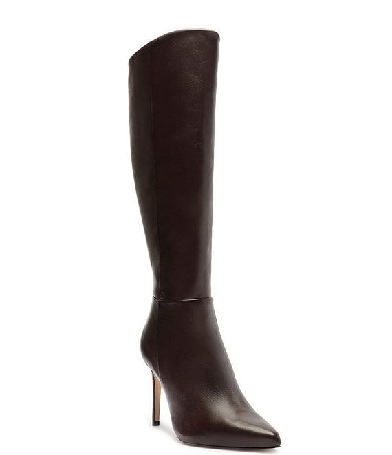 Schutz Mikki Up Leather Stiletto Tall Boots | Dillard's