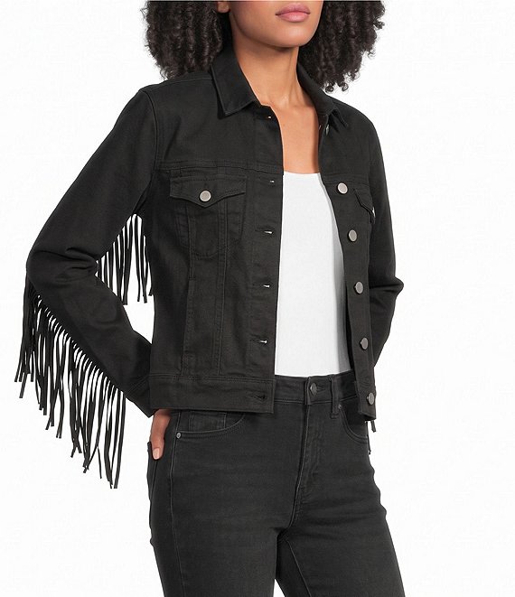 Scully Denim Fringe Jacket