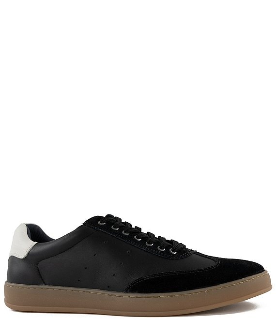 Section X Men's Austin Leather Suede Lace-Up Sneakers, Black - Image 1