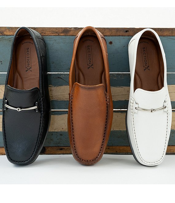 Section X Mens‎ Black Leather Bit Driving Moc Loafers Size 10 M DSC06773.jpg?v=1616536777&  main image 4