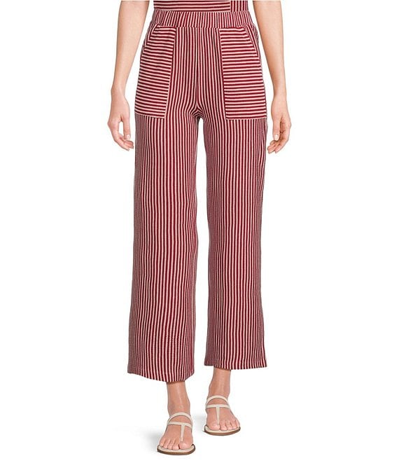 See And Be Seen Coordinating Mixed Stripe Straight Leg Pants