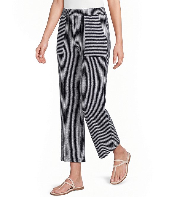 See And Be Seen Coordinating Mixed Stripe Straight Leg Pants