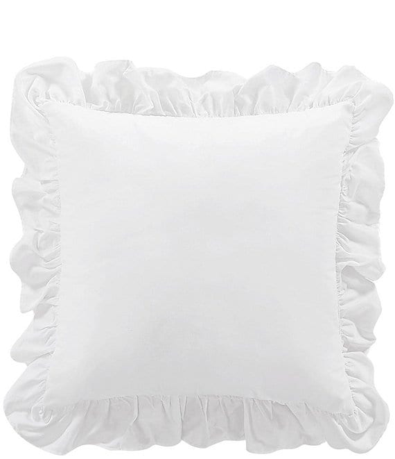 Shabby Chic Signature by Shabby Chic White Ruffle Square Decorative Pillow