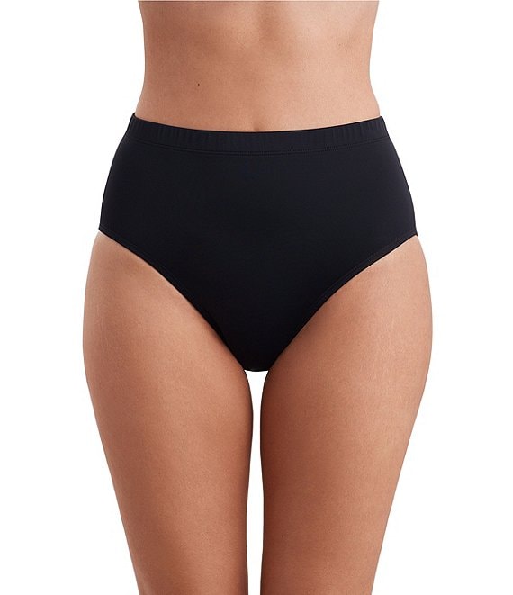 Shape Solver Solid High Waist Swim Bottom