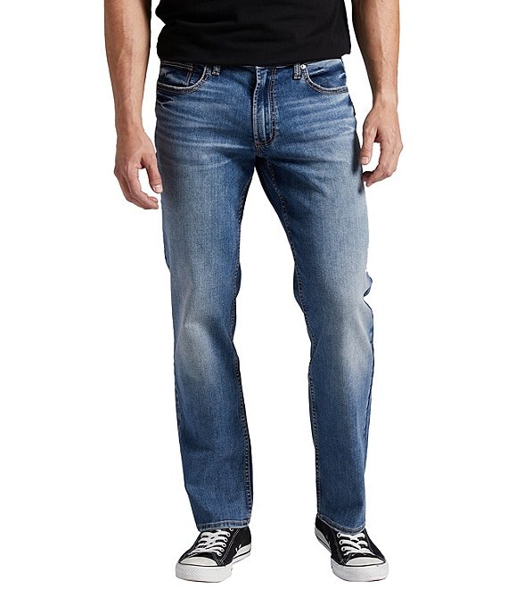 Silver Jeans Co. Allan Slim Fit Straight Leg Stretch Jeans | Dillard's