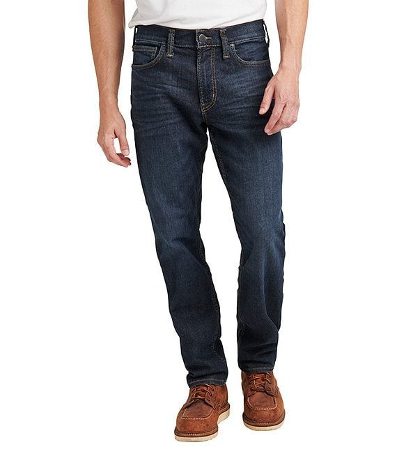 Cinch Men's Dark Wash Relaxed Bootcut Performance Stretch Denim Jeans -  Country Outfitter