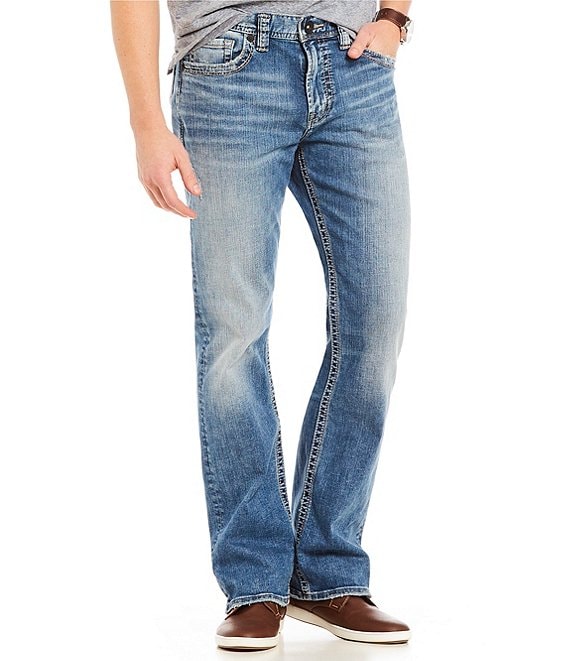 Kruze | Mens Bootcut Wide Leg Denim Jeans