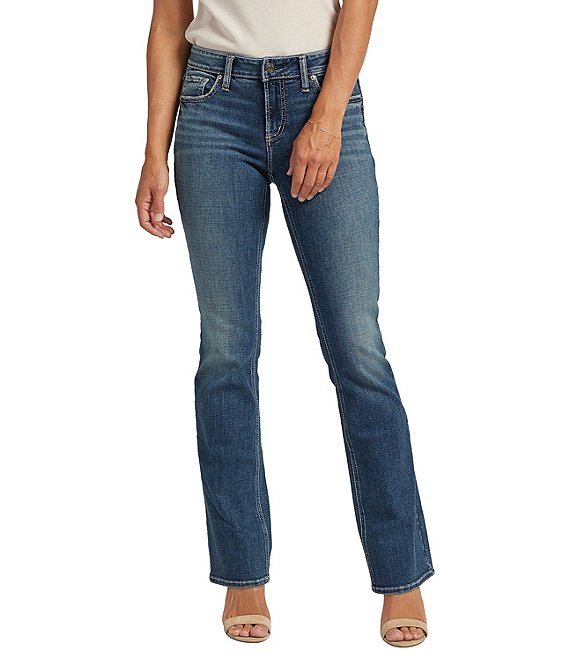 Silver Jeans Co. Elyse Mid Rise Slim Bootcut Jeans | Dillard's