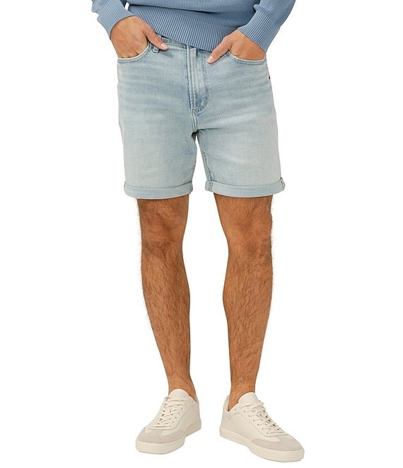 Silver Jeans Co. Everyday 7#double; Mid Rise Athletic Fit Denim Shorts, Indigo - Image 1