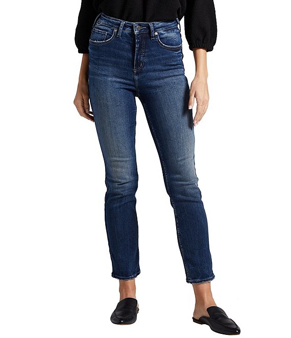 Color:Indigo - Image 1 - Infinite Fit High Rise Straight Jeans