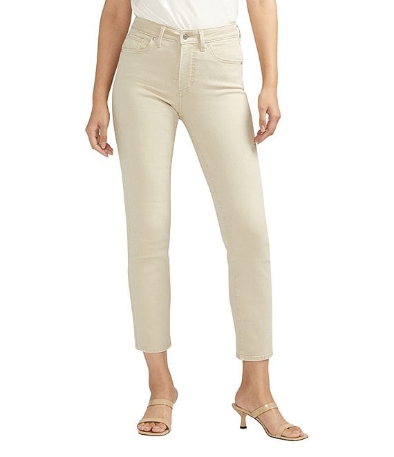 Silver Jeans Co. Isbister High Rise Power Stretch Ankle Straight Leg ...