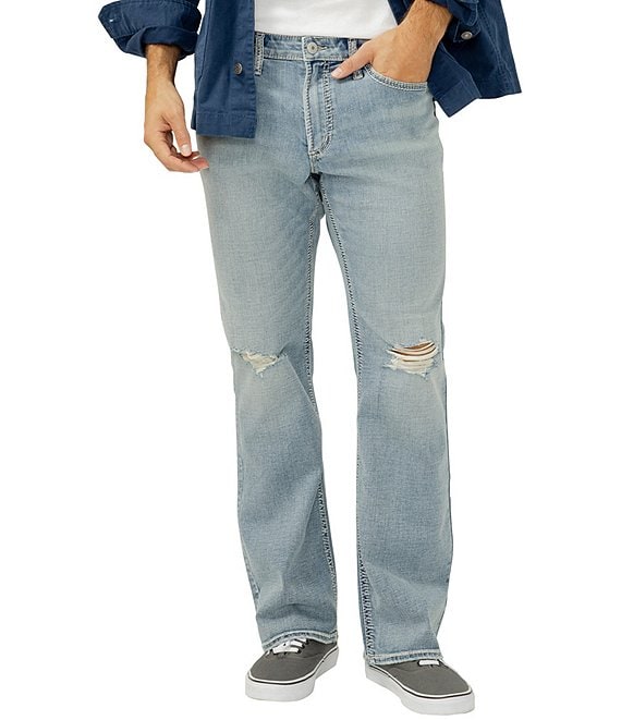 Silver Jeans Co. Jace Slim Fit Distressed Bootcut Jeans