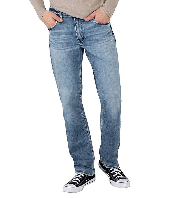 Color:Indigo - Image 1 - Machray Classic Fit Straight Leg Jeans