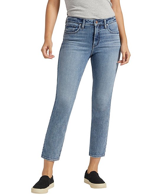 Silver Jeans Co. Mid Rise Ankle Straight Jeans | Dillard's