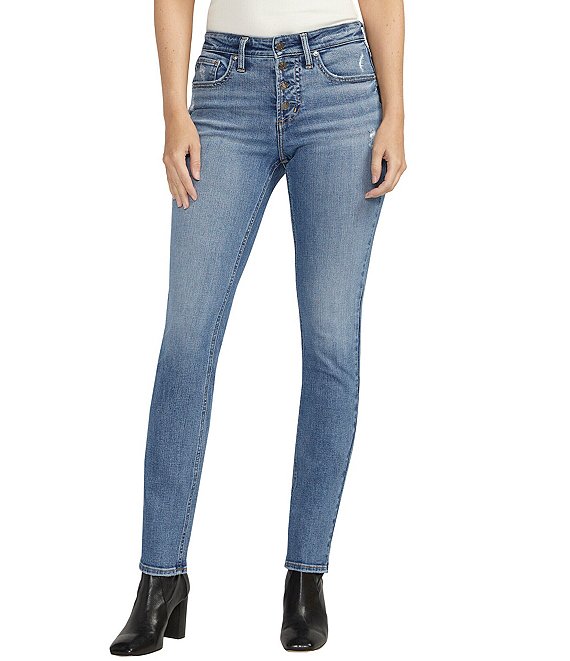 Silver Jeans Co. Most Wanted Mid Rise Slim Straight Jeans | Dillard's
