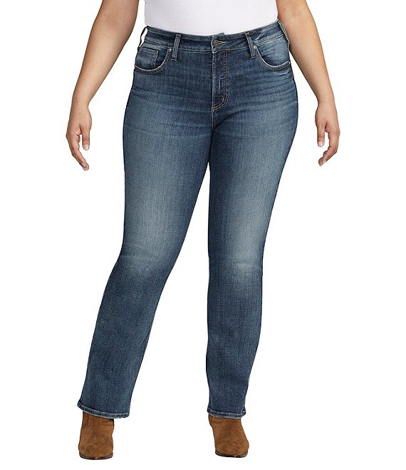Silver Jeans Co. Plus Size Avery High Rise Slim Bootcut Jeans | Dillard's