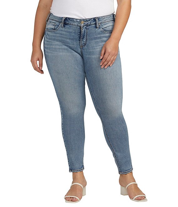 Silver Jeans Co. Plus Size Britt Low Rise Skinny Jeans | Dillard's