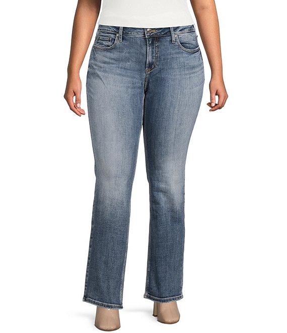 Silver Jeans Co. Plus Size Britt Low Rise Slim Boot Leg Jeans | Dillard's
