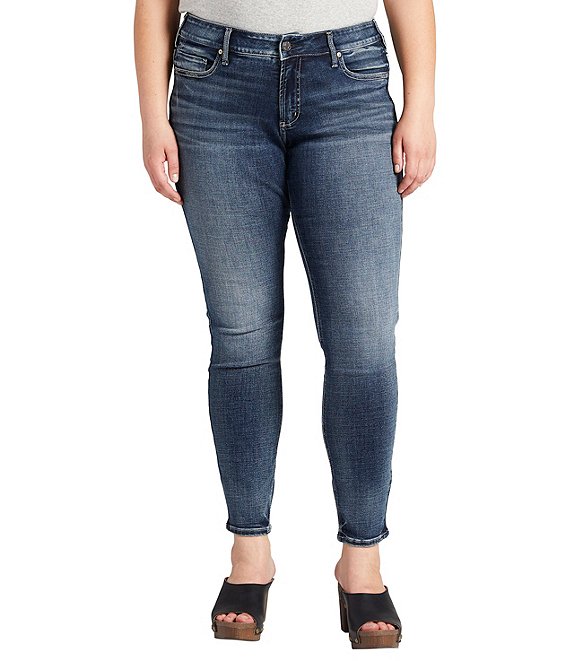 Silver Jeans Co. Plus Size Britt Skinny Leg Ankle Jeans | Dillard's