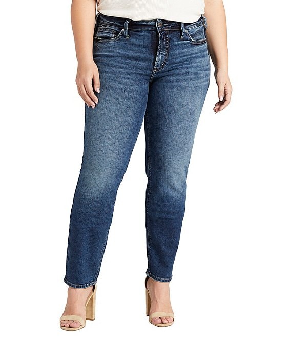 Silver Jeans Co. Plus Size Suki Straight Leg Ankle Jeans | Dillard's