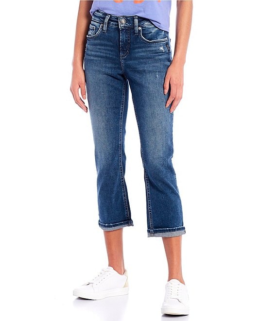 Color:Indigo - Image 1 - Suki Mid Rise Capri Jeans
