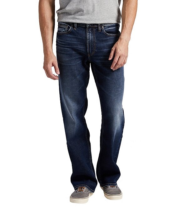 Color:Indigo - Image 1 - Zac Relaxed Fit Straight-Leg Max Flex Jeans