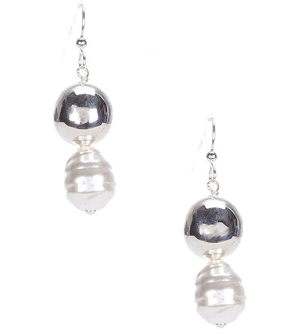 Baroque 2024 Pearl Sterling Silver Drop Earrings