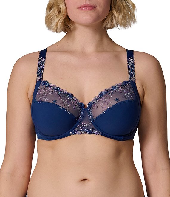 Simone Perele Delice Floral Embroidered Full Busted Contour Underwire Square Back Bra