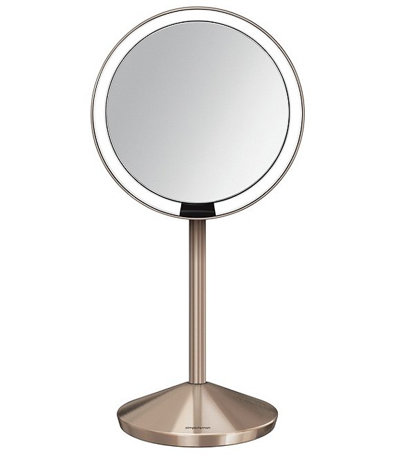 Color:Rose Gold - Image 1 - 5#double; Mini 10x Magnification Sensor Lighted Mirror