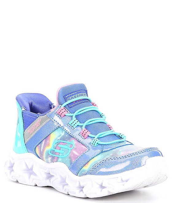 Dillard\'s Skechers Galaxy Dye (Toddler) | Lights Girls\' Takeoff Slip-Ins Tie Sneakers