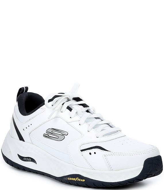 Color:White/Navy - Image 1 - Men's Arch Fit Multi Sport Sneakers