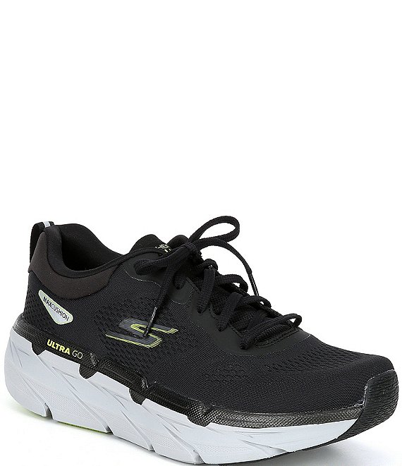 Color:Black/Lime - Image 1 - Men's Max Cushioning Premium Lace-Up Sneakers